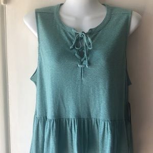 Lucky Brand Women’s Tie Up Blouse NWT Green Small